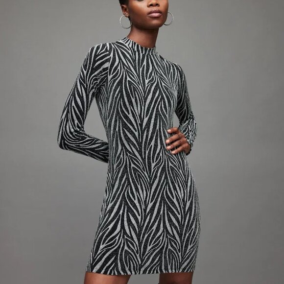 All Saints Zebra Amaya Dress - Picture 1 of 4